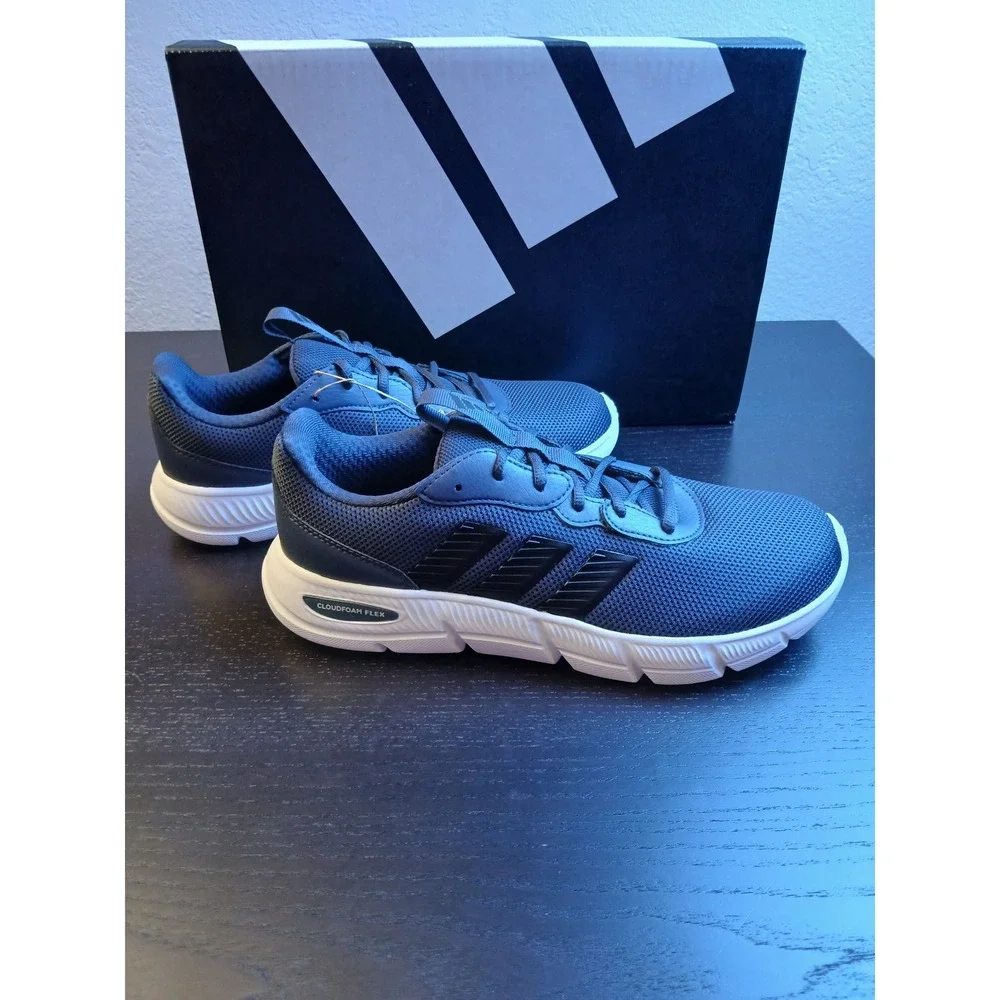 Adidas Cloudfoam Flex Laces Mens Running Shoes Shadow Navy HQ4853 Size 8.5